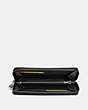 COACH®,ACCORDION WALLET IN SIGNATURE LEATHER,Leather,Black,Inside View,Top View