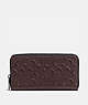 COACH®,ACCORDION WALLET IN SIGNATURE LEATHER,Leather,Mahogany Brown,Front View