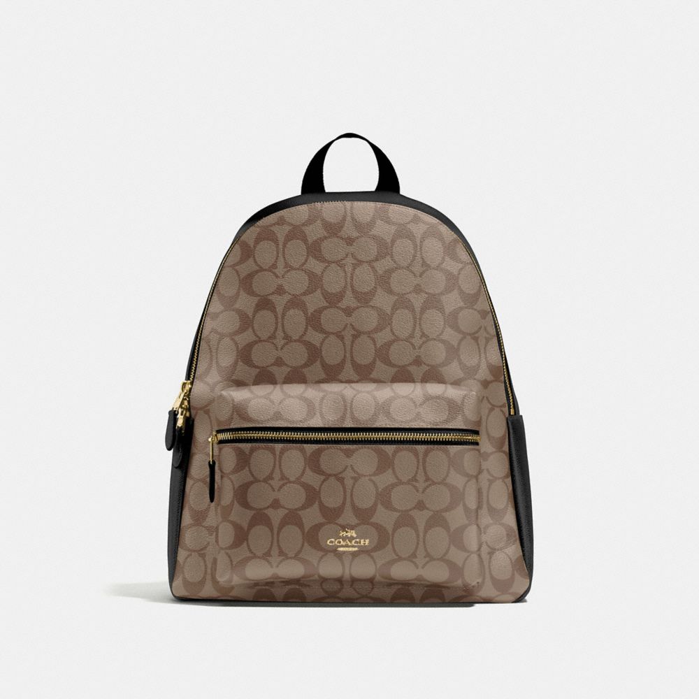 Coach charlie backpack black online