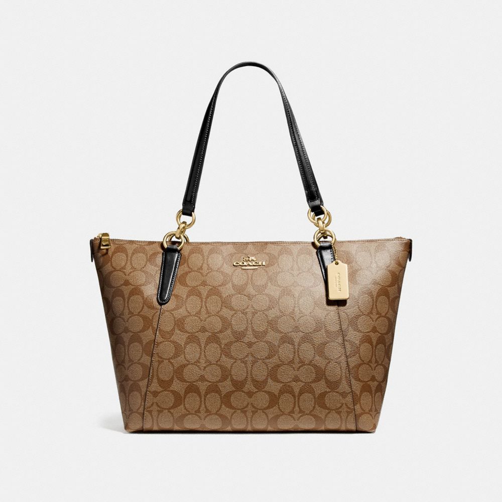 COACH Ava Chain Tote in Signature Embossed Pebbled Leather 