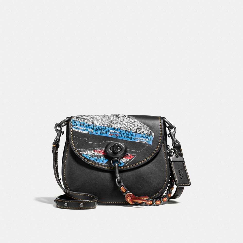 Coach turnlock saddle online crossbody