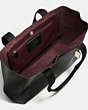 COACH®,DERBY TOTE,Leather,Large,Gold/Black Oxblood 1,Inside View,Top View