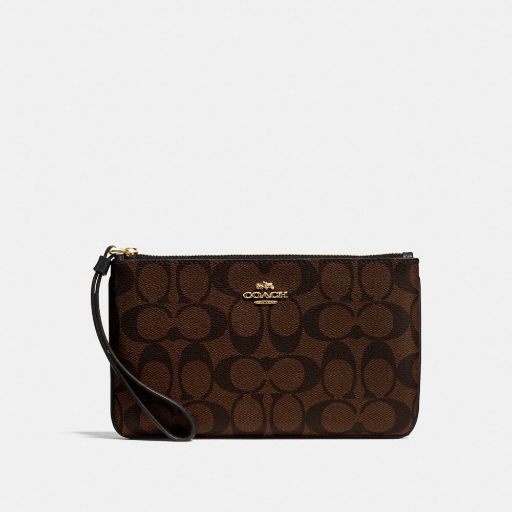 Coach large 2024 wristlet clearance