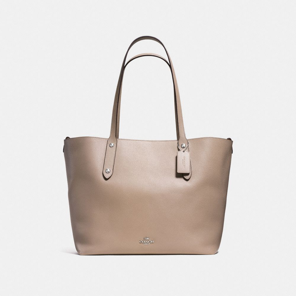 Coach market tote discount in polished pebble leather