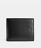 COACH®,COMPACT ID WALLET,PU Split Leather,Mini,Black,Front View