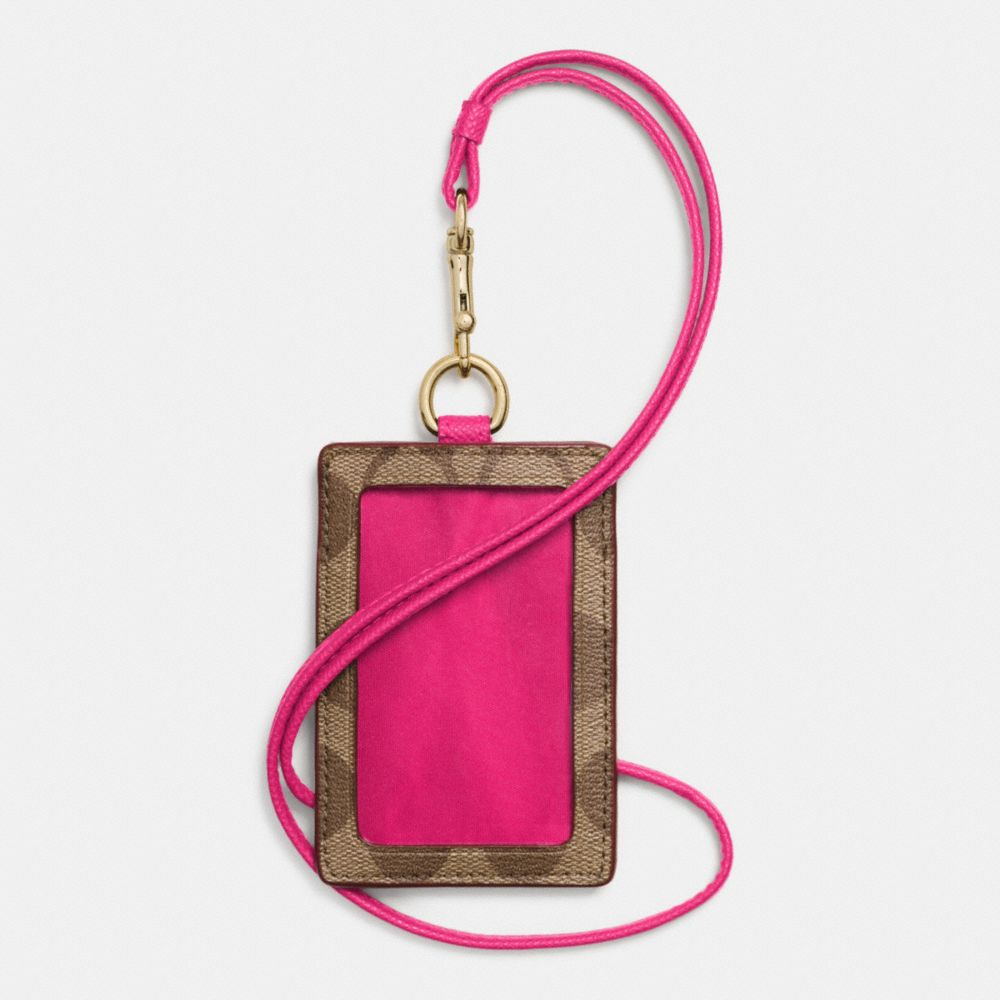 COACH®,Id Lanyard In Signature Canvas,,Bundle View