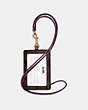 COACH®,ID LANYARD IN SIGNATURE CANVAS,pvc,Gold/Brown Metallic Berry,Back View