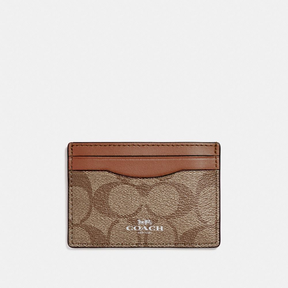 COACH® Outlet | Card Case In Signature Canvas