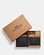 COACH®,BOXED 3-IN-1 WALLET GIFT SET,Leather,Black,Front View