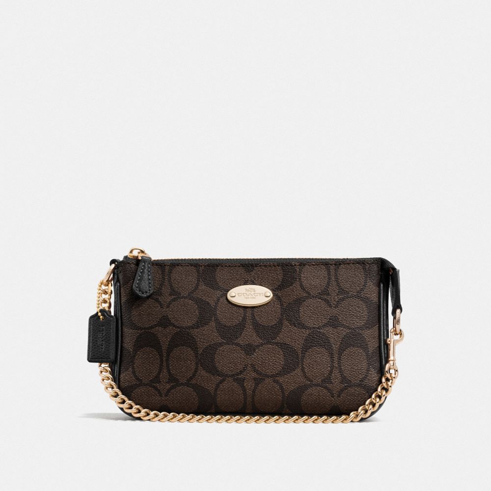 Large coach wristlet hot sale