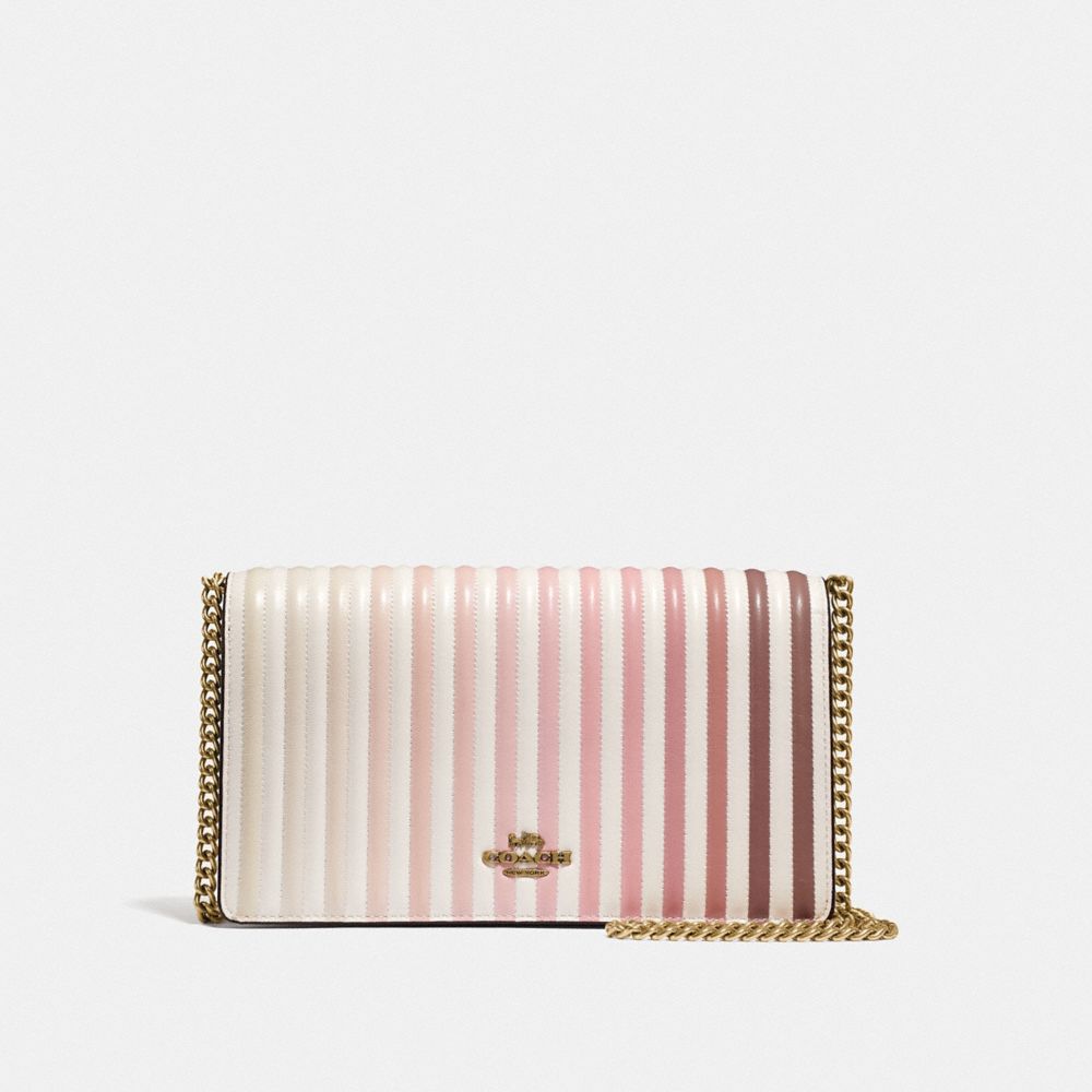 Callie Foldover Chain Clutch With Ombre Quilting