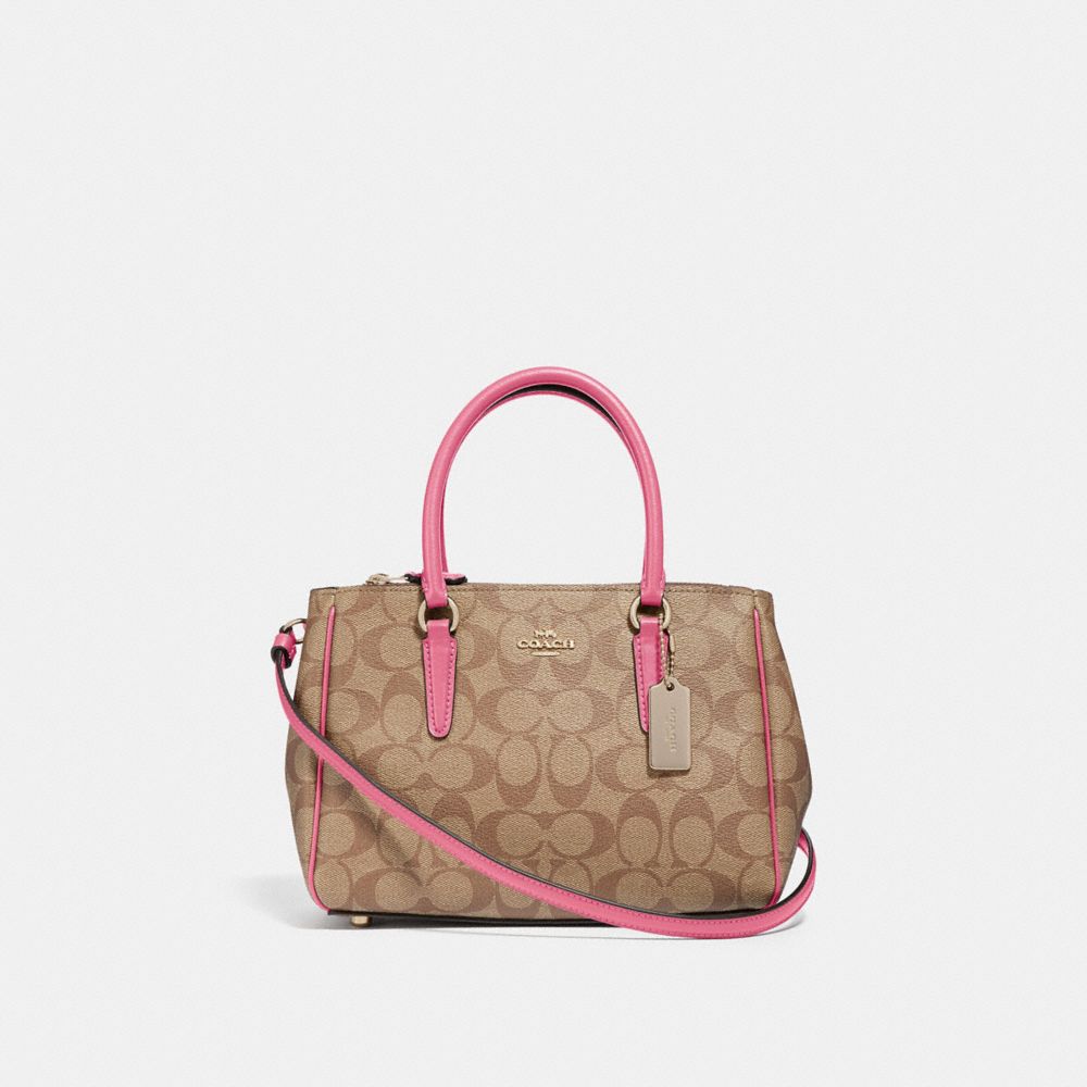 COACH®,Mini Surrey Carryall In Signature Canvas,,Front View