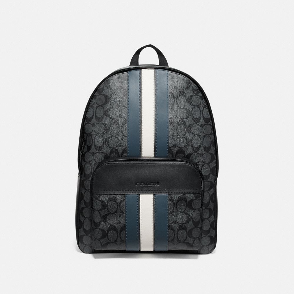 Coach varsity outlet stripe backpack