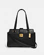 COACH®,AVARY CARRYALL,Leather,Medium,Gold/Black,Front View