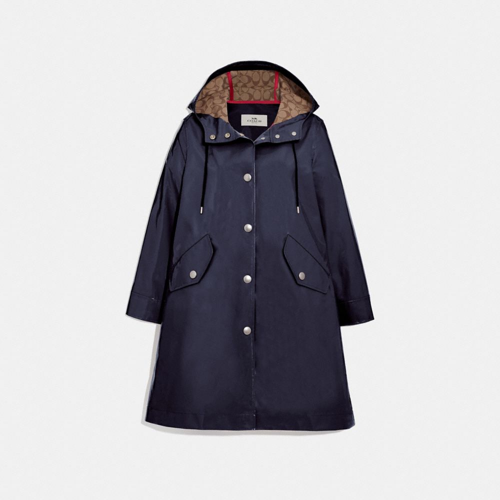 COACH®,Raincoat With Signature Lining,,Front View
