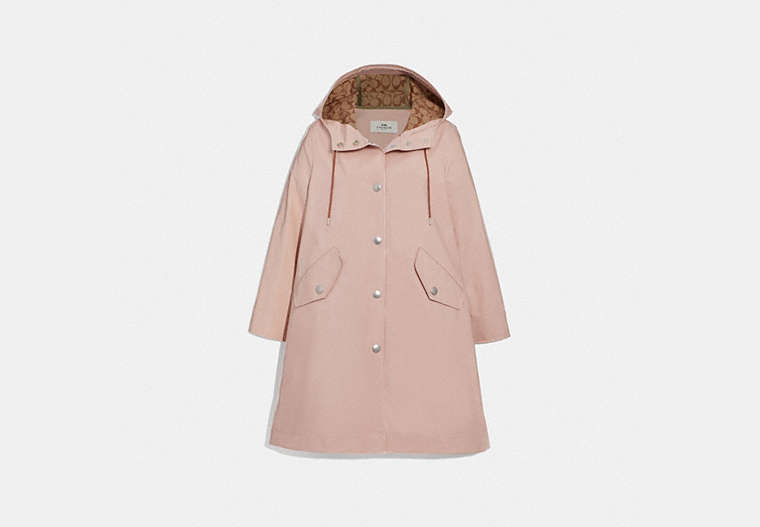 COACH®,RAINCOAT WITH SIGNATURE LINING,Other,ORCHID,Front View