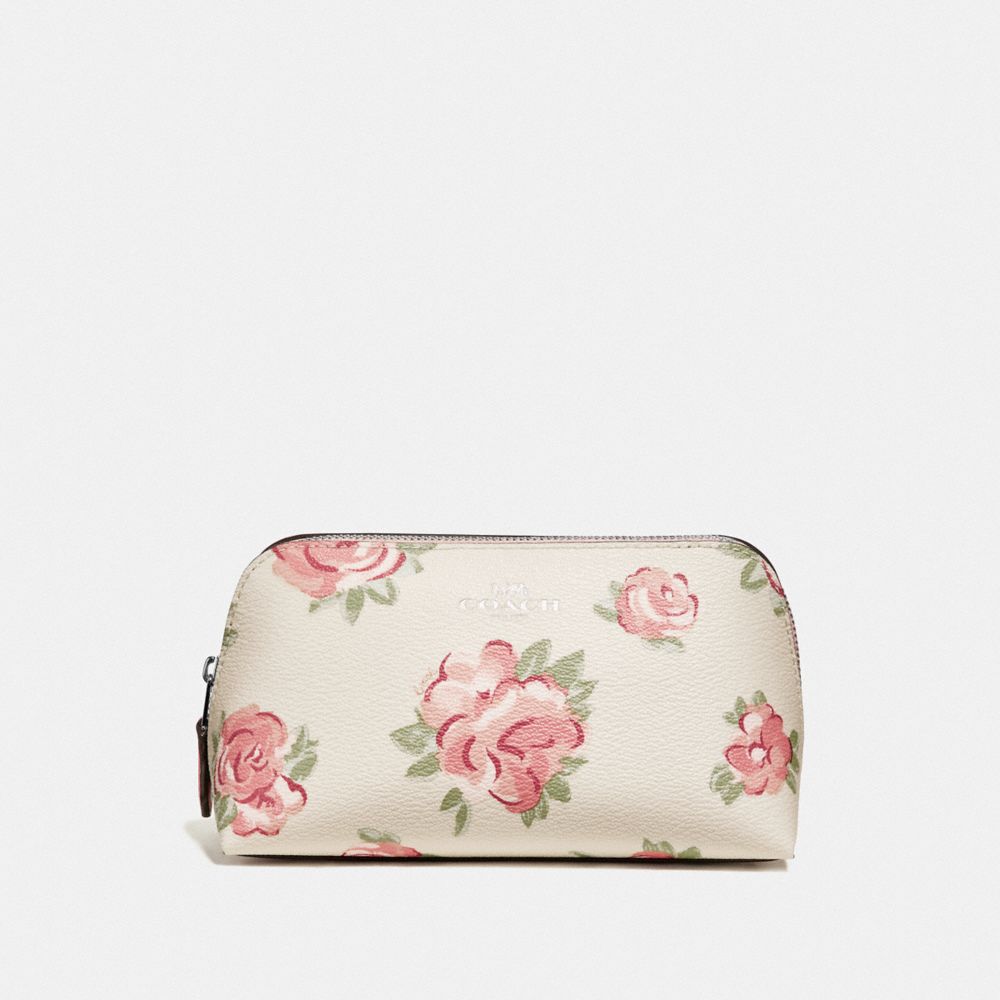 Coach floral cosmetic bag hot sale