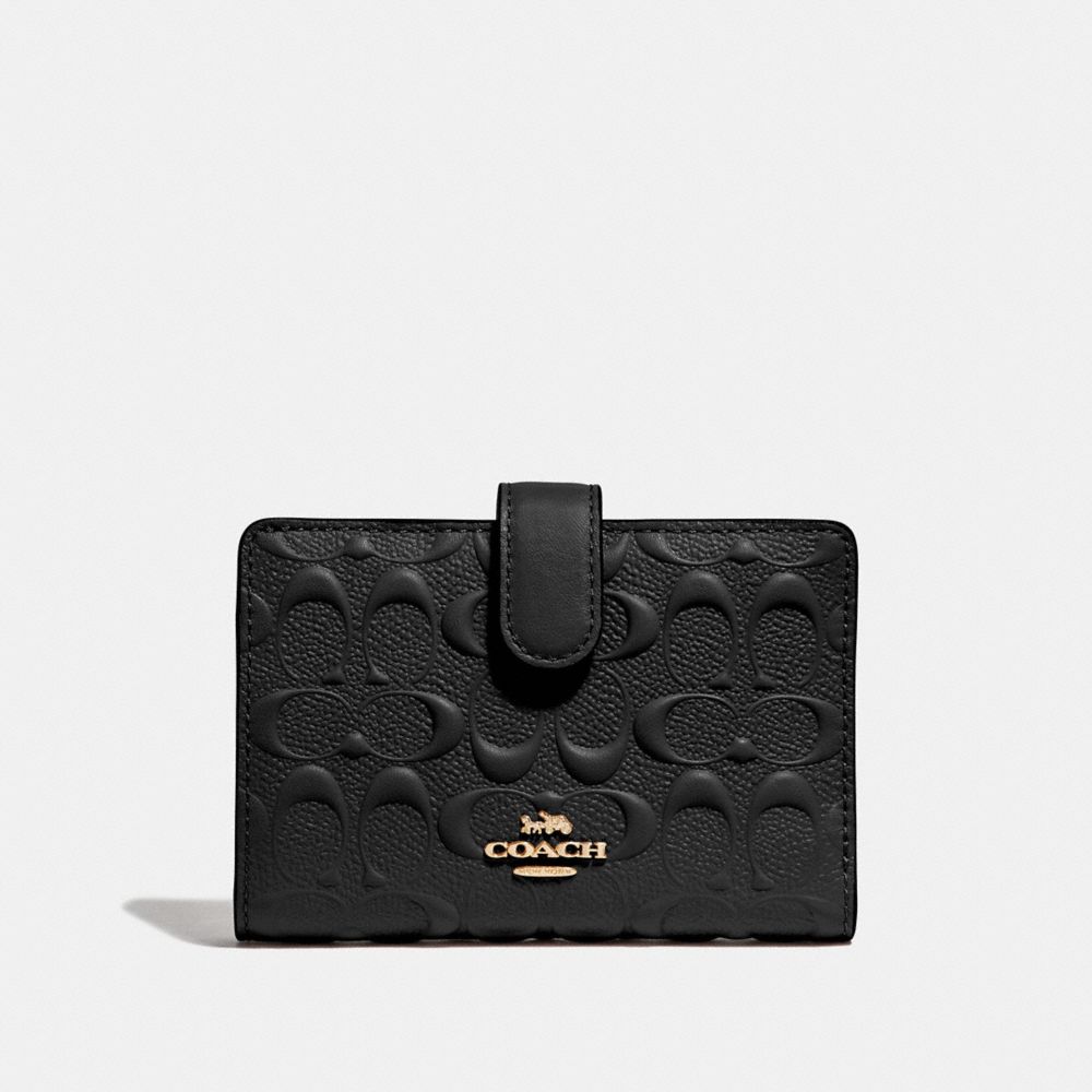 Coach medium corner zip wallet in signature leather sale