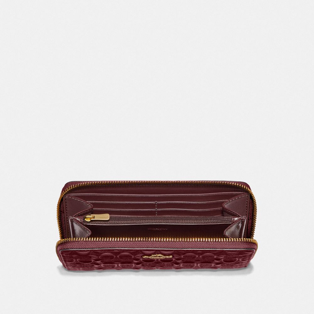 COACH®  Accordion Zip Wallet With Cherry Print