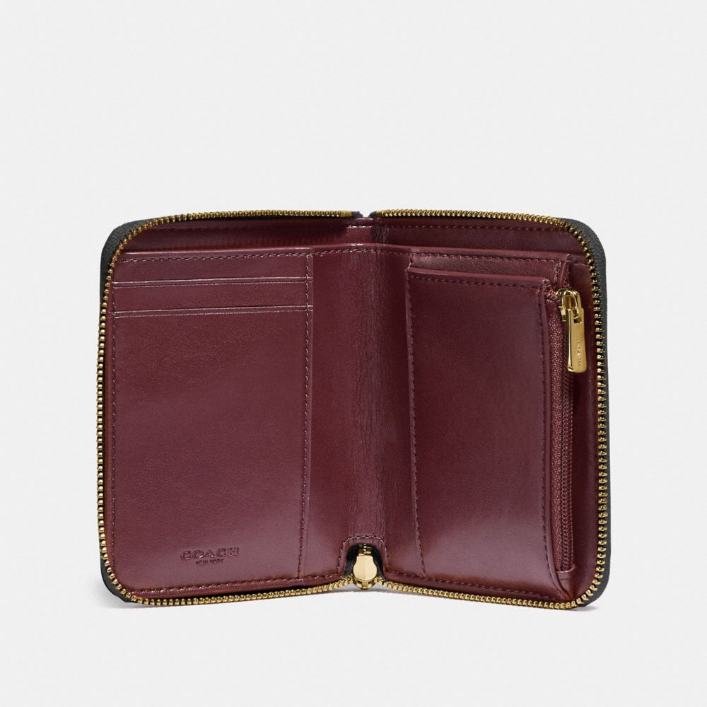 Small Zip Around Wallet In Signature Leather