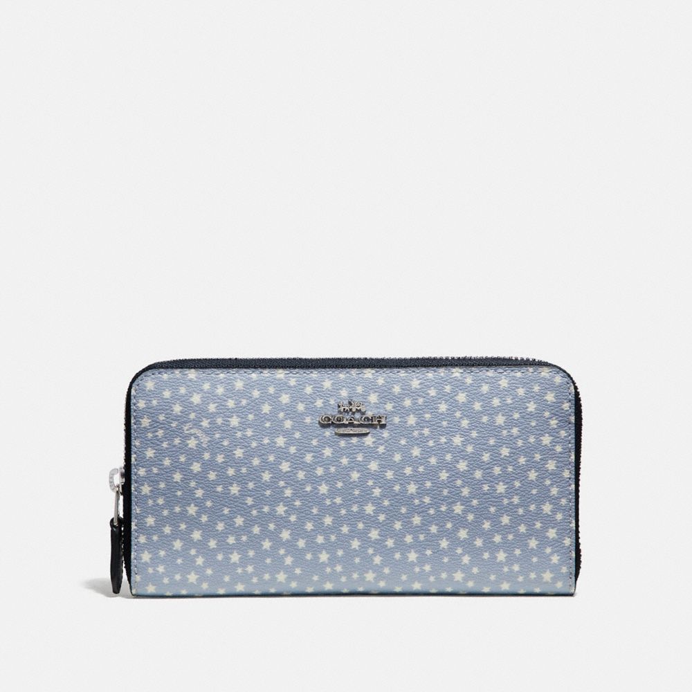 Accordion Zip Wallet With Ditsy Star Print