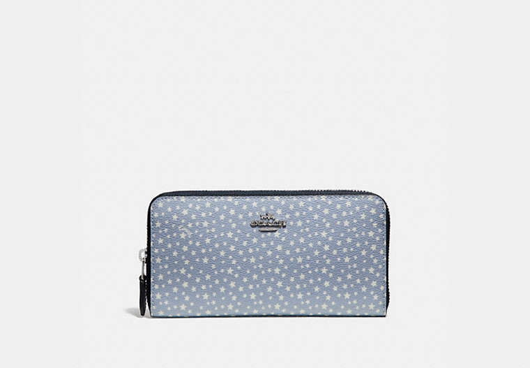 Accordion Zip Wallet With Ditsy Star Print