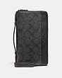 COACH®,DOUBLE ZIP TRAVEL ORGANIZER IN SIGNATURE CANVAS,Leather,Mini,Black/Black/Oxblood,Front View