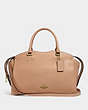 COACH®,COACH DREW SATCHEL,Leather,Small,Gold/Beechwood,Front View