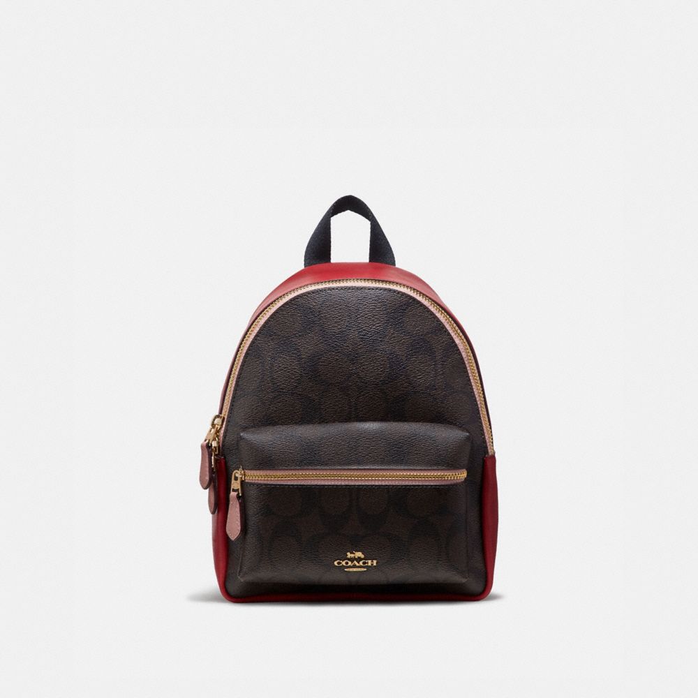 COACH Outlet Mini Charlie Backpack In Colorblock Signature Canvas