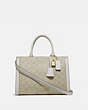 COACH®,ZOE CARRYALL IN SIGNATURE CANVAS,pvc,Gold/Light Khaki Chalk,Front View