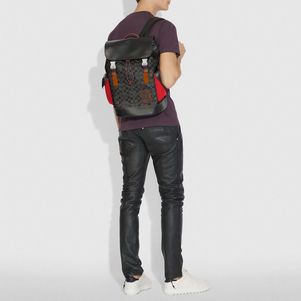 COACH Outlet Rivington Backpack In Signature Canvas With Coach