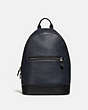 COACH®,WEST SLIM BACKPACK,Large,Gunmetal/Midnight Navy,Front View
