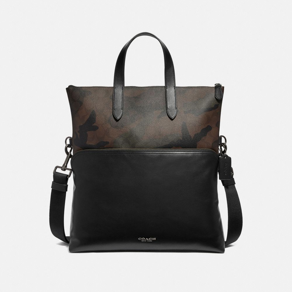 COACH Outlet Graham Foldover Tote In Signature Canvas With Camo Print