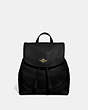 COACH®,ELLE BACKPACK,Leather,Medium,Gold/Black,Front View