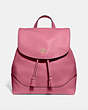 COACH®,ELLE BACKPACK,Leather,Medium,Gold/Rouge,Front View