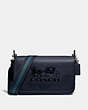 COACH®,JES MESSENGER,Leather,Small,Silver/Midnight,Front View