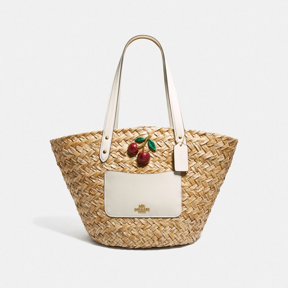 Coach straw 2024 tote