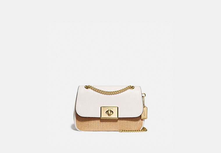 COACH®,CASSIDY CROSSBODY,Straw,Gold/Natural Chalk,Front View