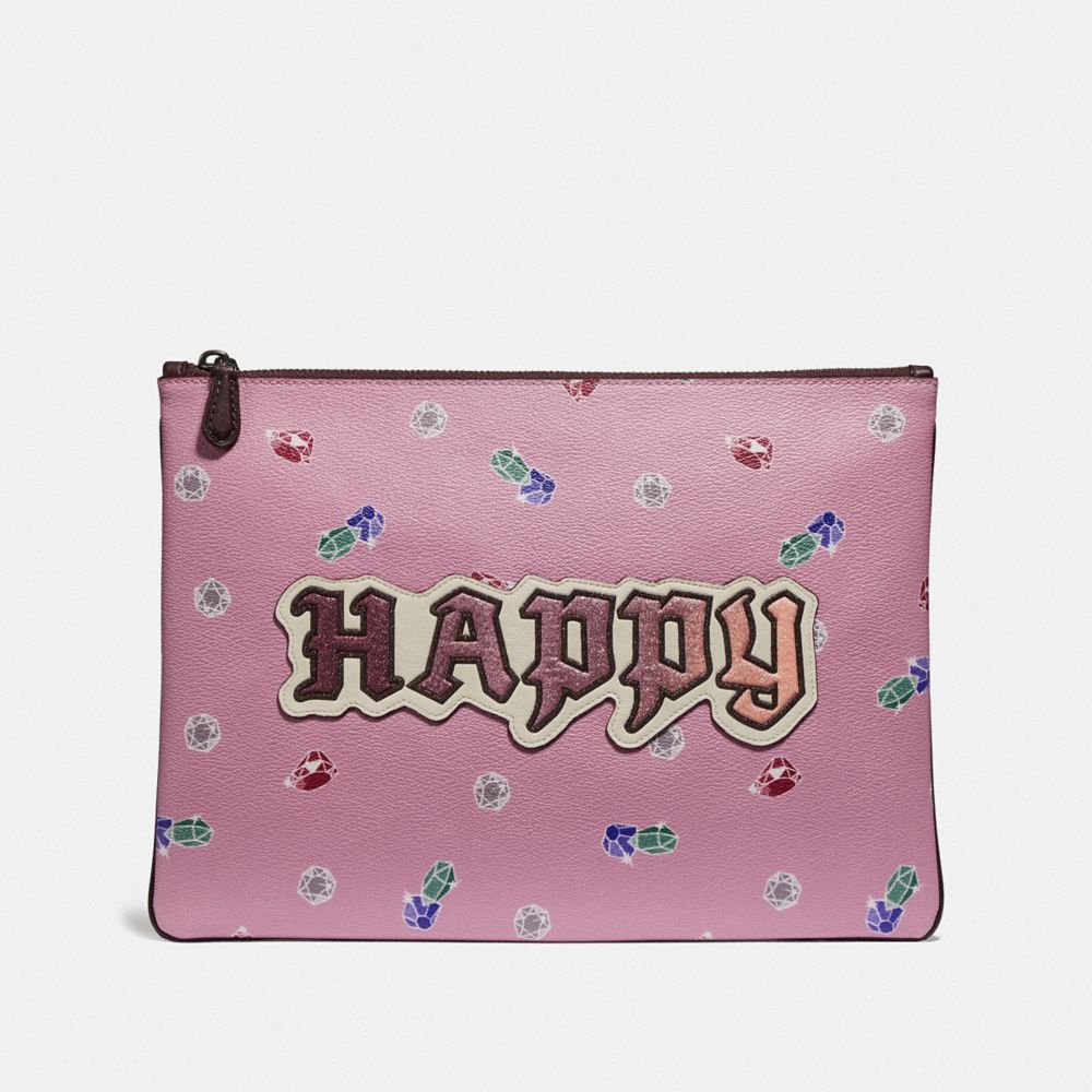 Disney X Coach Large Wristlet 30 With Happy