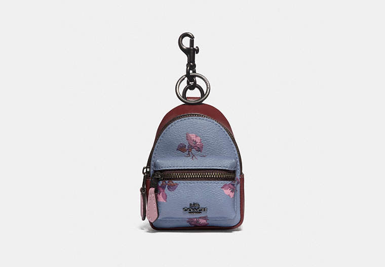 Backpack Coin Case With Bell Flower Print