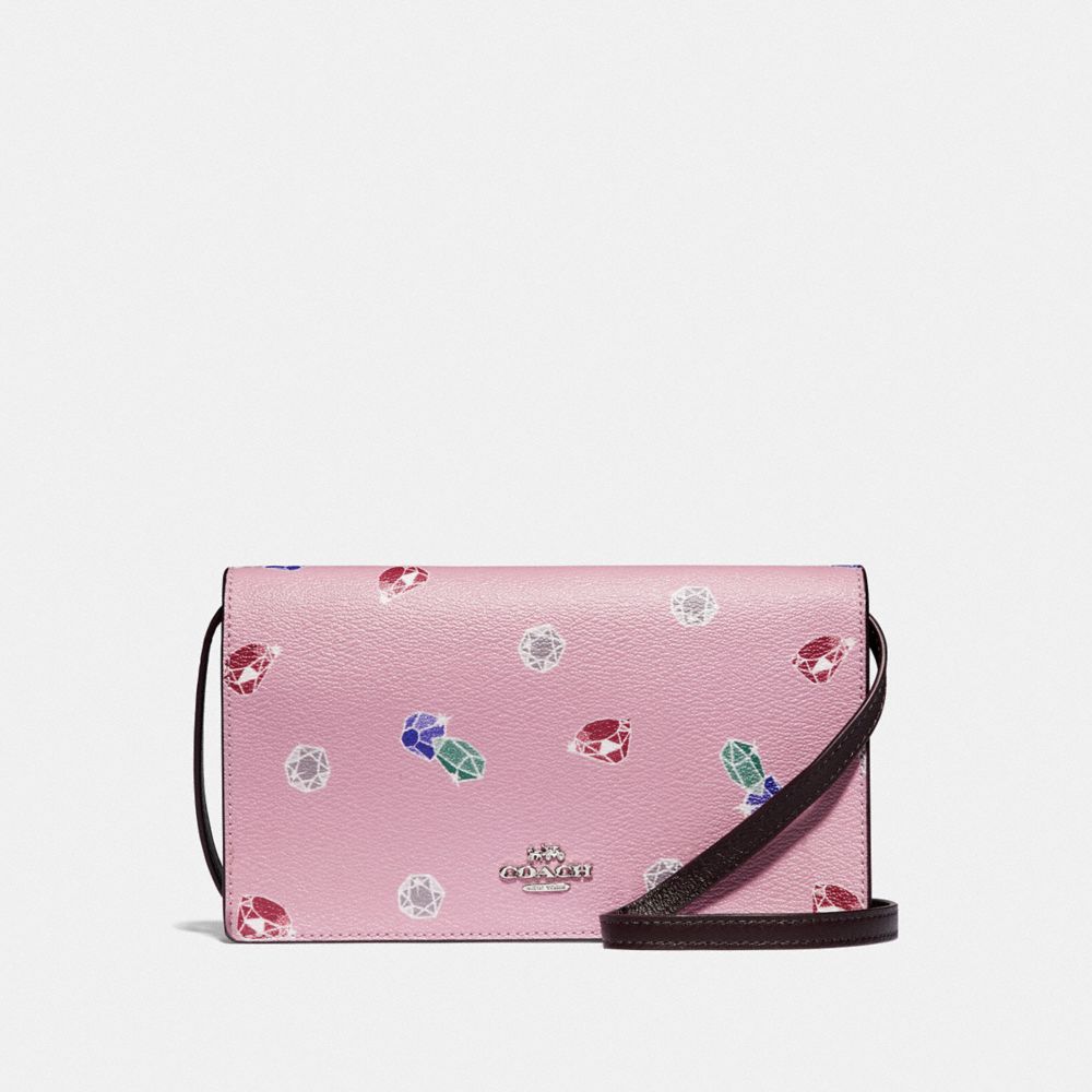 Disney X Coach Hayden Foldover Crossbody Clutch With Snow White And The Seven Dwarfs Gems Print