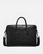 COACH®,BECKETT SLIM BRIEF IN SIGNATURE LEATHER,Large,Nickel/BLACK,Front View