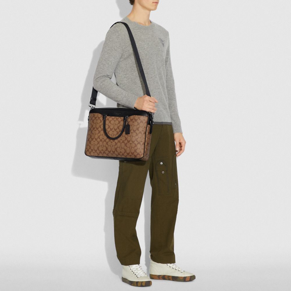 COACH® Outlet | Beckett Slim Brief In Signature Canvas