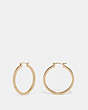 COACH®,HOOP EARRINGS,Gold,Front View