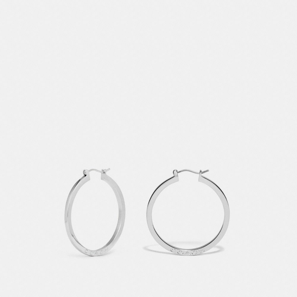 Coach silver store hoop earrings