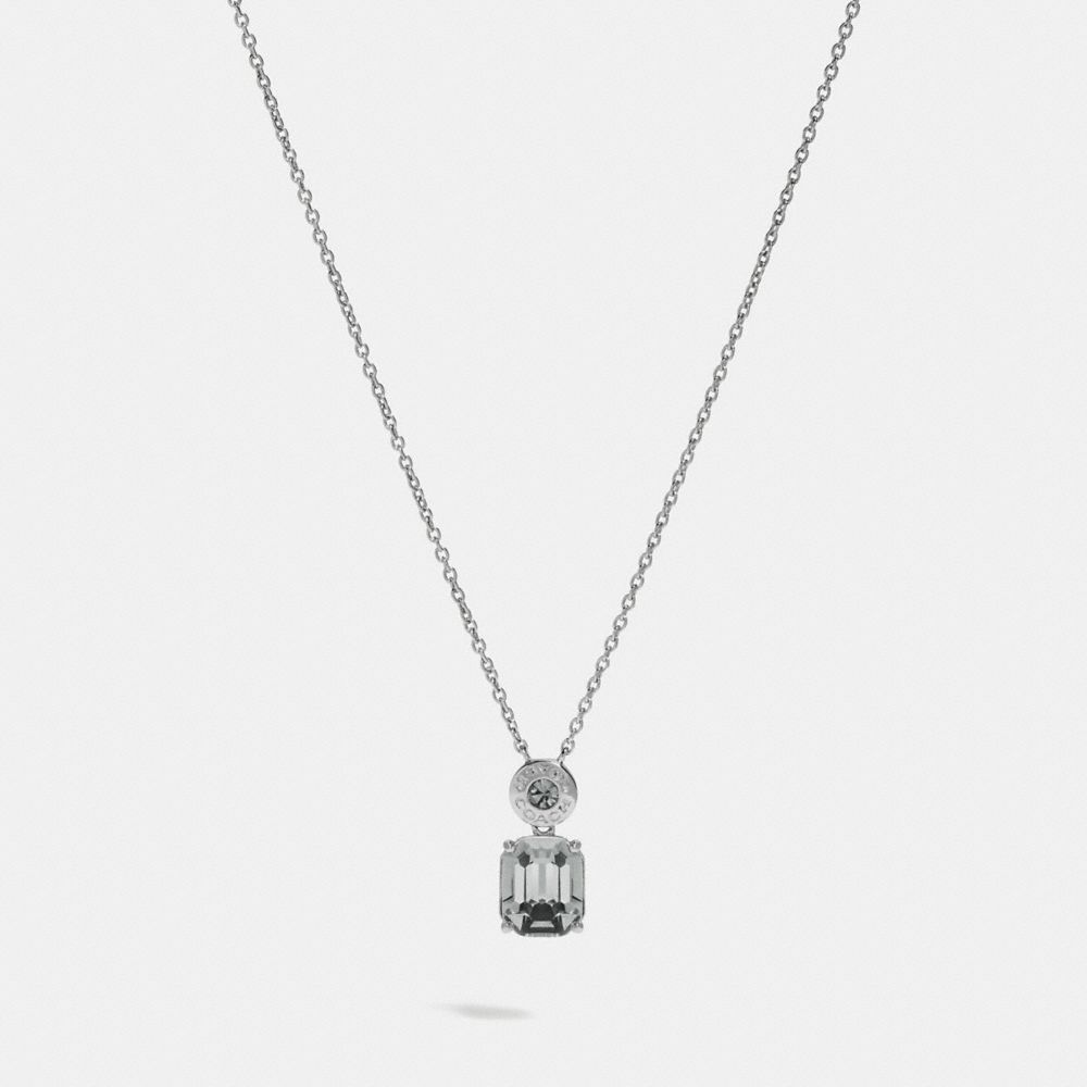 Emerald Cut Crystal Necklace