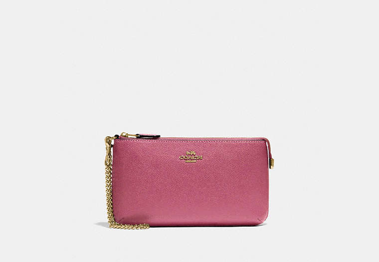 COACH®,LARGE WRISTLET,Gold/Rouge,Front View