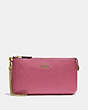 COACH®,LARGE WRISTLET,Gold/Rouge,Front View