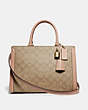COACH®,ZOE CARRYALL IN SIGNATURE CANVAS,pvc,Large,Gold/Light Khaki Beechwood Multi,Front View