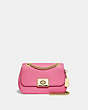 COACH®,MINI CASSIDY CROSSBODY,Leather,Small,Gold/Pink Ruby,Front View
